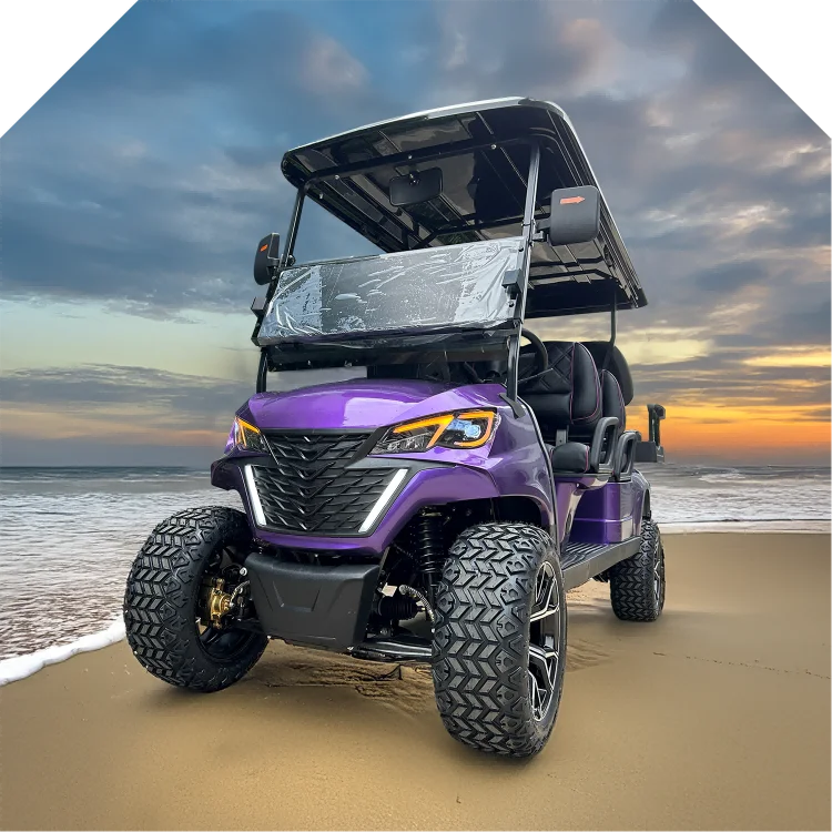 Modern Design Offroad Golf Buggy Hot Sale 2+2 Seats 48V Electric Golf Carts Street Legal