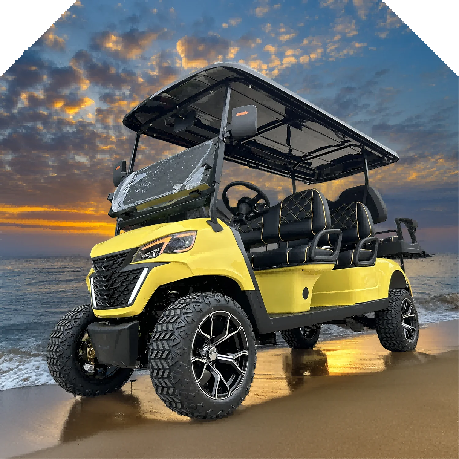 Modern Design Offroad Golf Buggy Hot Sale 2+2 Seats 48V Electric Golf Carts Street Legal