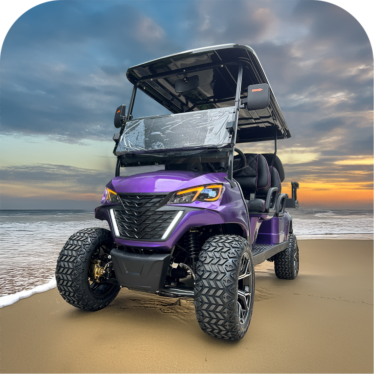 Modern Design Offroad Golf Buggy Hot Sale 4+2 Seats 72V Electric Golf Carts Street Legal