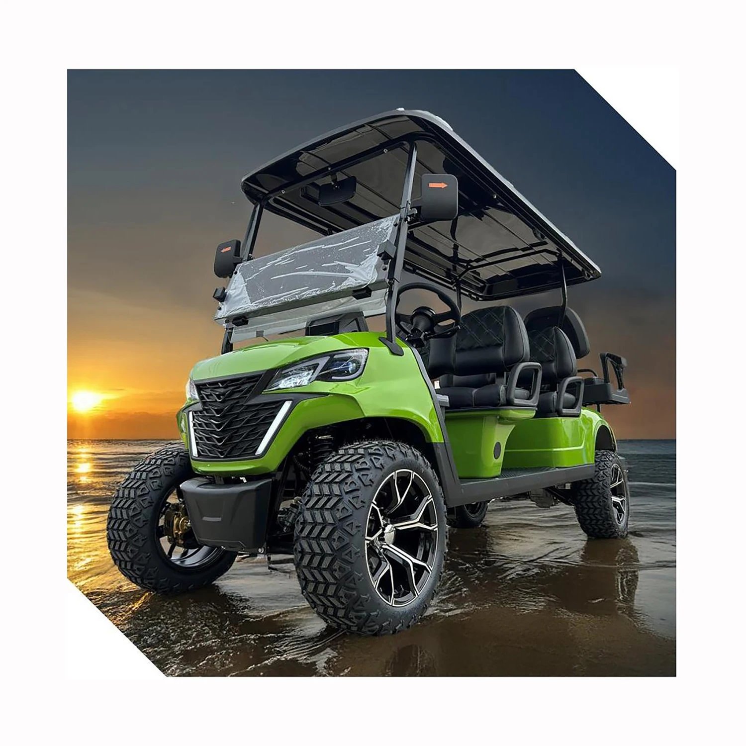 Top Quality 36V Lithium Battery Rechargeable 2+2 Seats Utility Electric Golf Carts Buggy